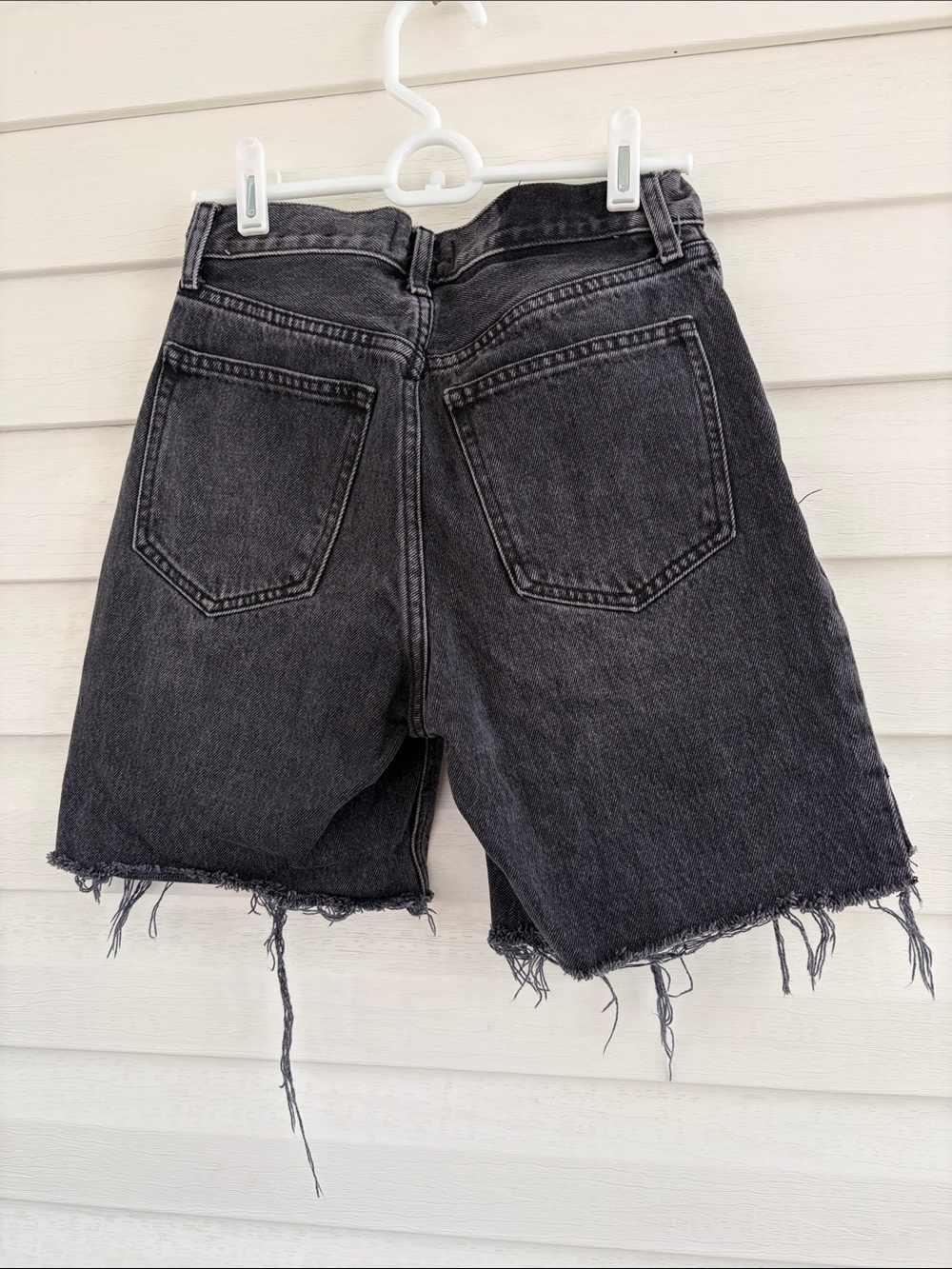 Abercrombie & Fitch Curve Love High Rise 9" Denim Shorts Black Wash Size 24/00 - Picture 6 of 11